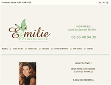 Tablet Screenshot of emilie-estheticienne.com